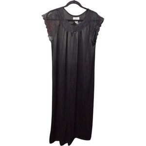 Anthony Richards Vintage Black Lace Nightgown EUC size Large